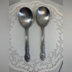 Set of Oneida Vintage Stainless Steel 9” Serving Spoons.         3120
